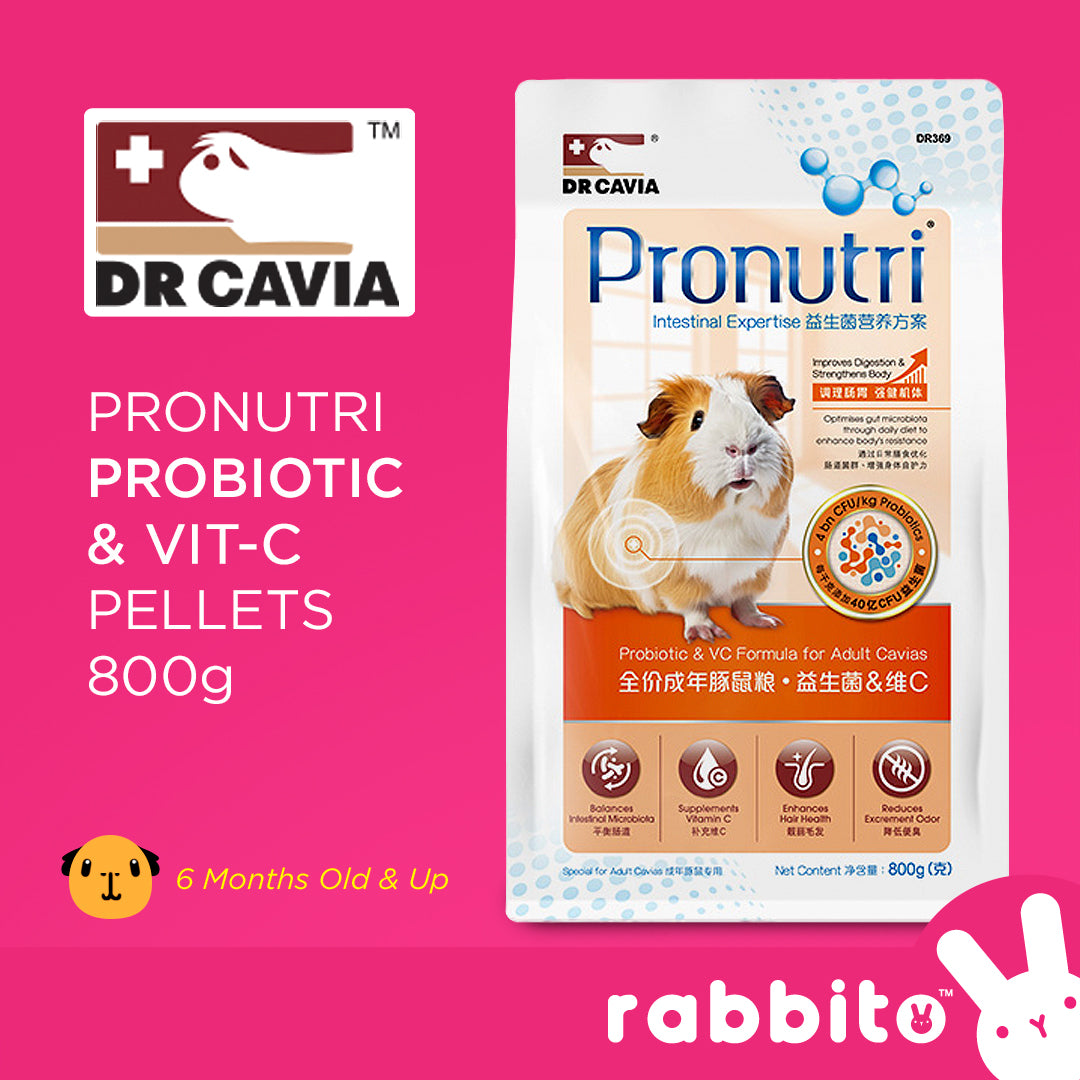 Dr. Cavia Pronutri Probiotic and Vit-C Formula Guinea Pig Food 800g