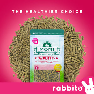 MOMI Complete-A Young Rabbit Food 1KG (Alfalfa Hay-Based Pellets)
