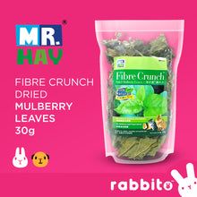 Load image into Gallery viewer, Mr. Hay Fibre Crunch Dried Mulberry Leaves 30g