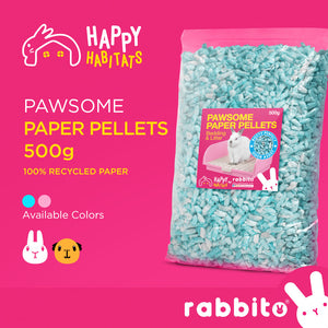 Happy Habitats PAWSOME PAPER PELLETS Litter & Bedding 500g