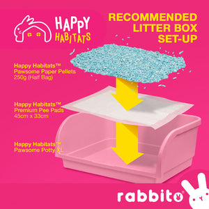 Happy Habitats PAWSOME PAPER PELLETS Litter & Bedding 500g