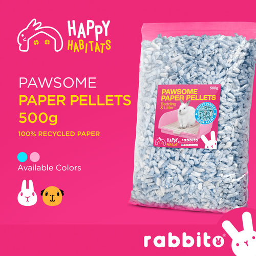 Happy Habitats PAWSOME PAPER PELLETS Litter & Bedding 500g