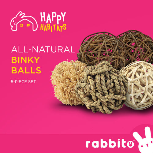 Happy Habitats All-Natural BINKY BALLS for Rabbits and Guinea Pigs