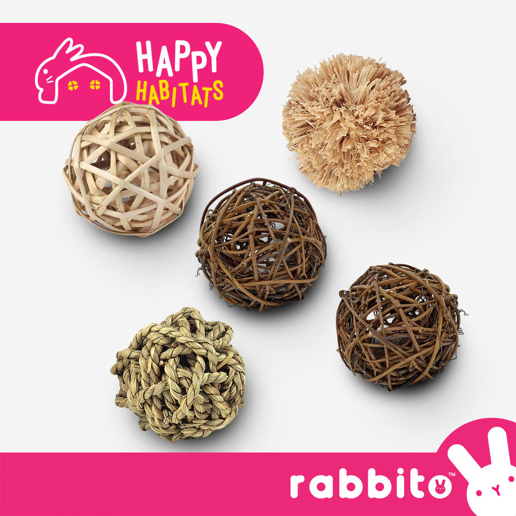 Happy Habitats All-Natural BINKY BALLS for Rabbits and Guinea Pigs