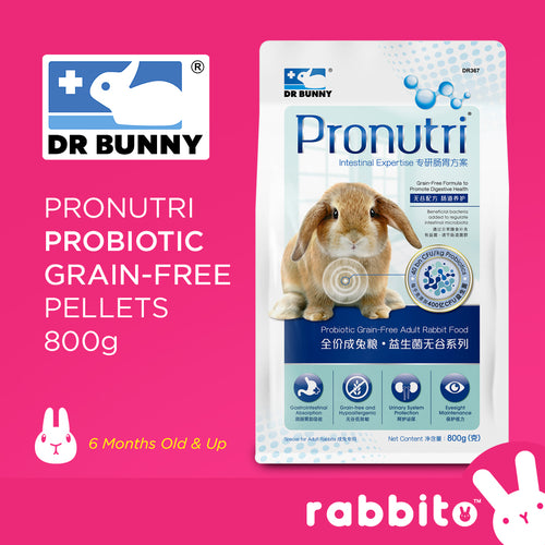 Dr. Bunny Pronutri Probiotic Grain-Free Adult Rabbit Food 800g