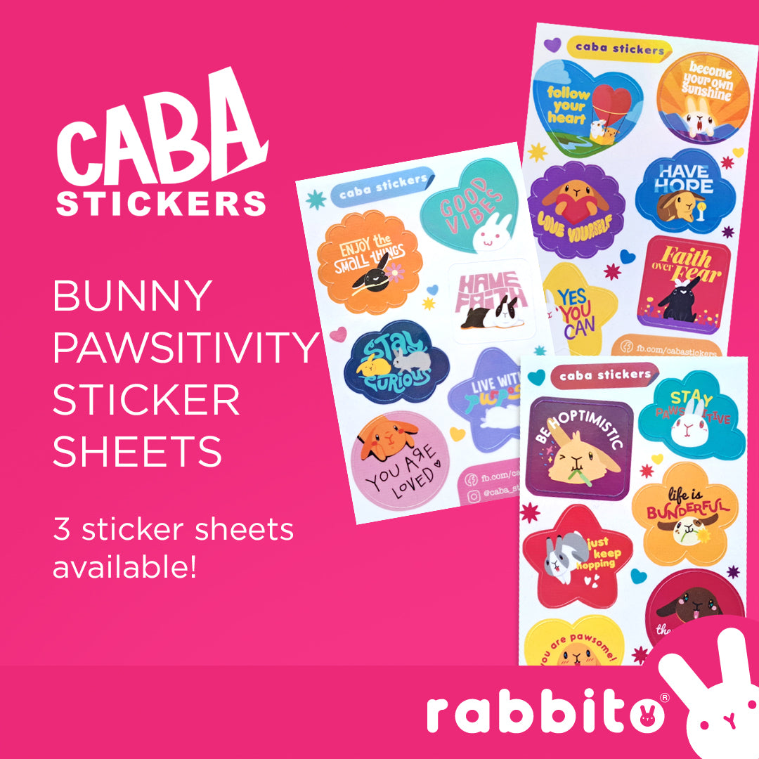 Bunny Pawsitivity Holographic Sticker Sheets