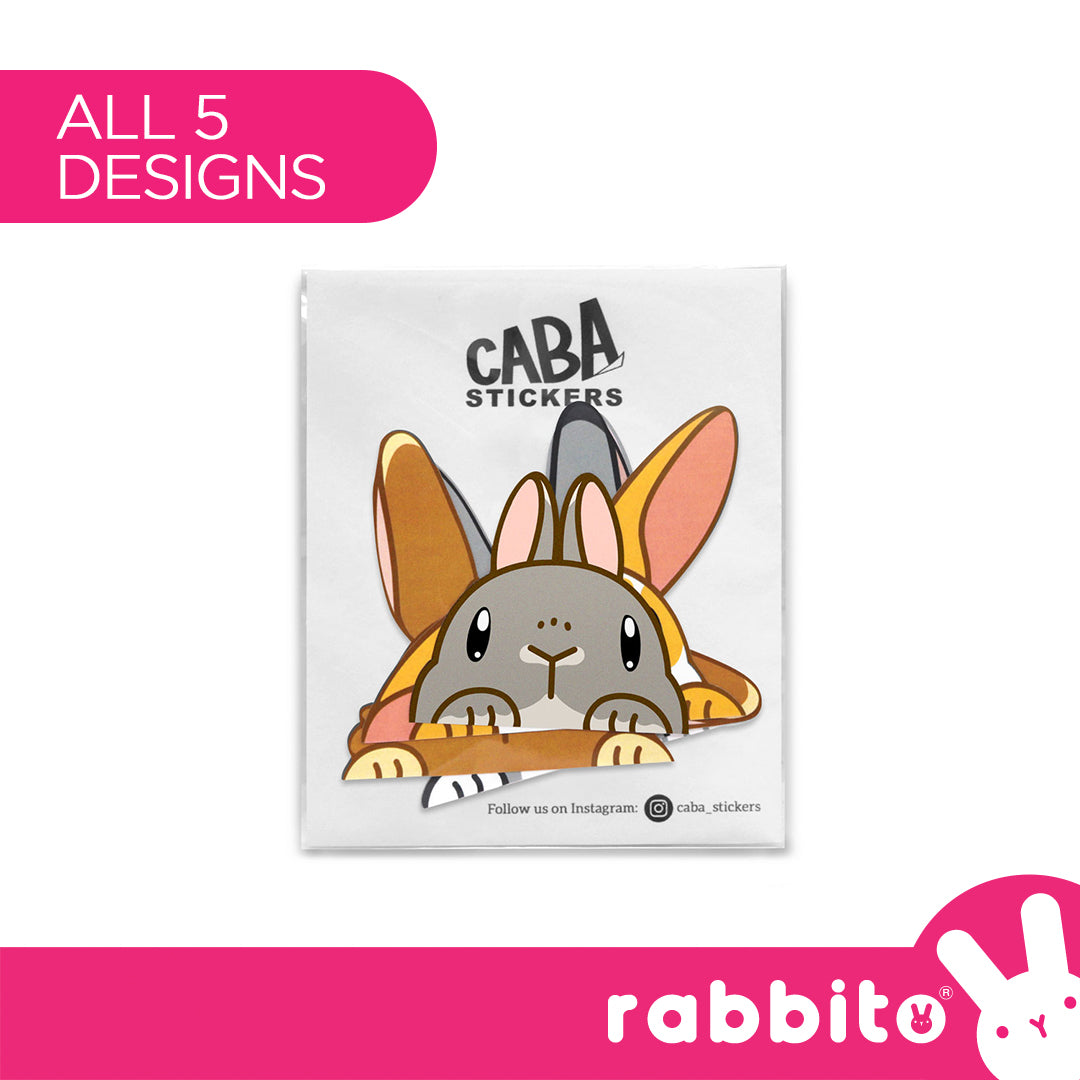 CABA STICKERS Bunny Peeker Stickers Set 1