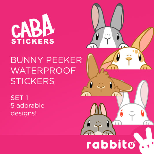 CABA STICKERS Bunny Peeker Stickers Set 1