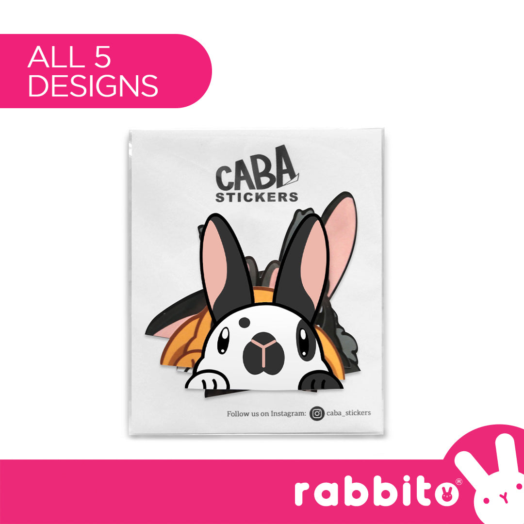 CABA STICKERS Bunny Peeker Stickers Set 2