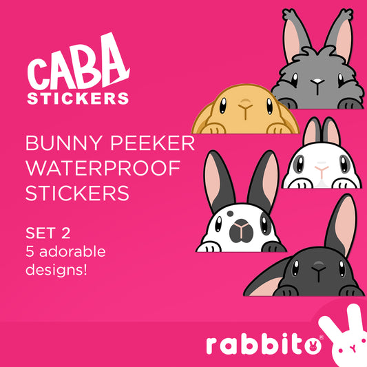 CABA STICKERS Bunny Peeker Stickers Set 2