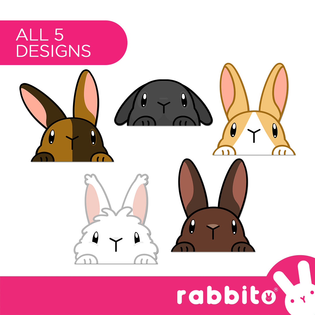 CABA STICKERS Bunny Peeker Stickers Set 3