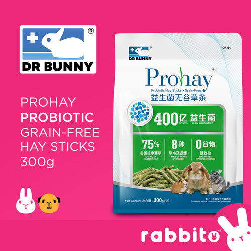 Dr. Bunny Prohay Probiotic Grain-Free Hay Sticks 300g