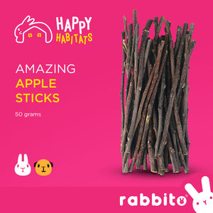 Happy Habitats Amazing APPLE STICKS Chew Toy Treats