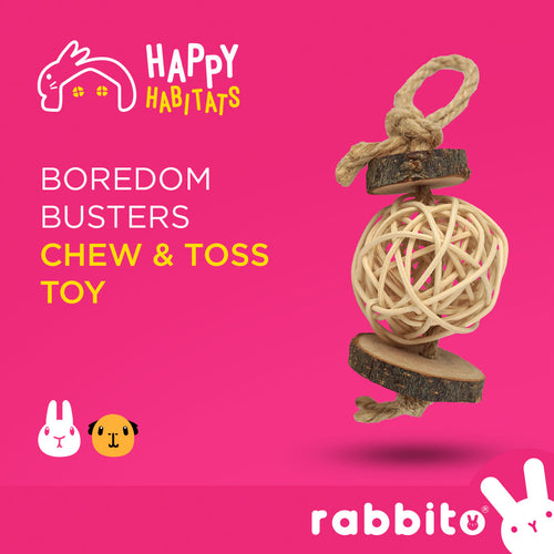 Happy Habitats Boredom Busters CHEW & TOSS Toy