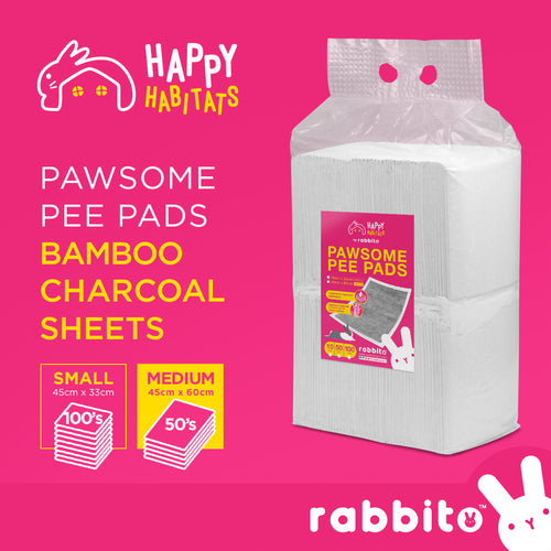 Happy Habitats PAWSOME PEE PADS Bamboo Charcoal Sheets