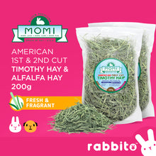 Load image into Gallery viewer, MOMI American Timothy (1st/2nd Cut) and Alfalfa Hay 200g