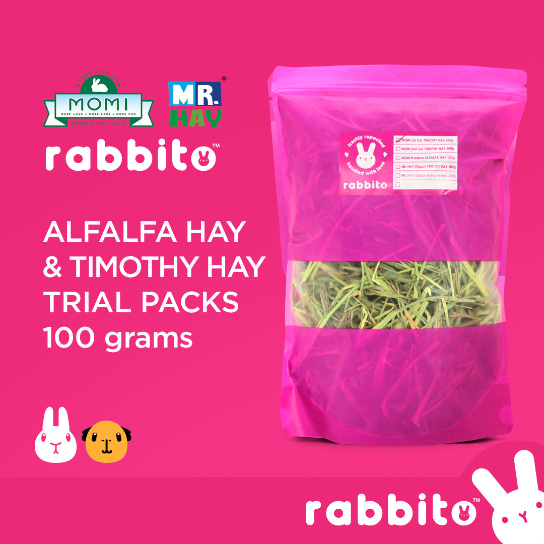 Hay TRIAL PACKS 100g (Alfalfa and Timothy Hay) Rabbito