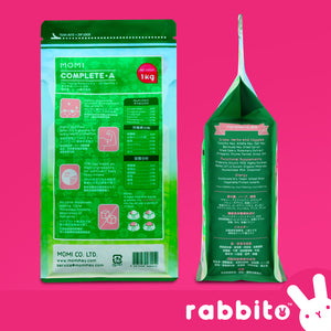MOMI Complete-A Young Rabbit Food 1KG (Alfalfa Hay-Based Pellets)