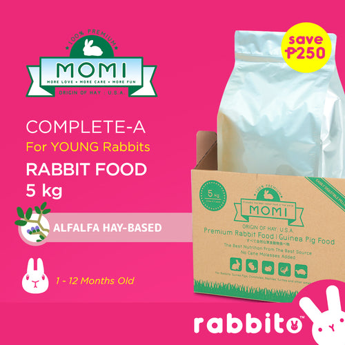 MOMI Complete-A Young Rabbit Food 5KG (Alfalfa Hay-Based Pellets)