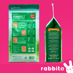MOMI Complete-T Adult Rabbit Food 1KG (Timothy Hay-Based Pellets)