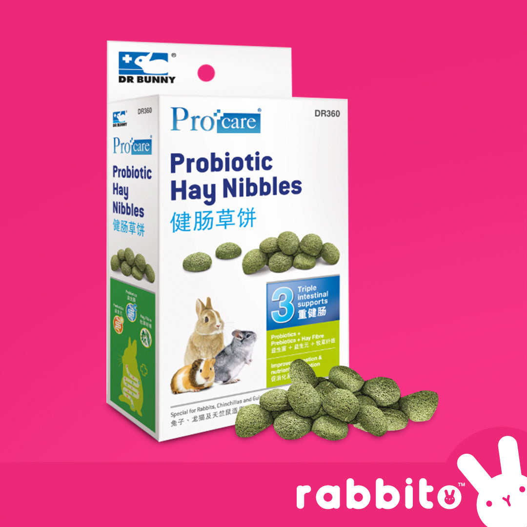 Dr. Bunny Procare Probiotic Digestive Hay Nibbles 60g – Rabbito
