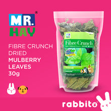 Load image into Gallery viewer, Mr. Hay Fibre Crunch Dried Mulberry Leaves 30g