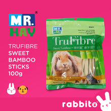 Load image into Gallery viewer, Mr. Hay TruFibre Sweet Bamboo Sticks 100g